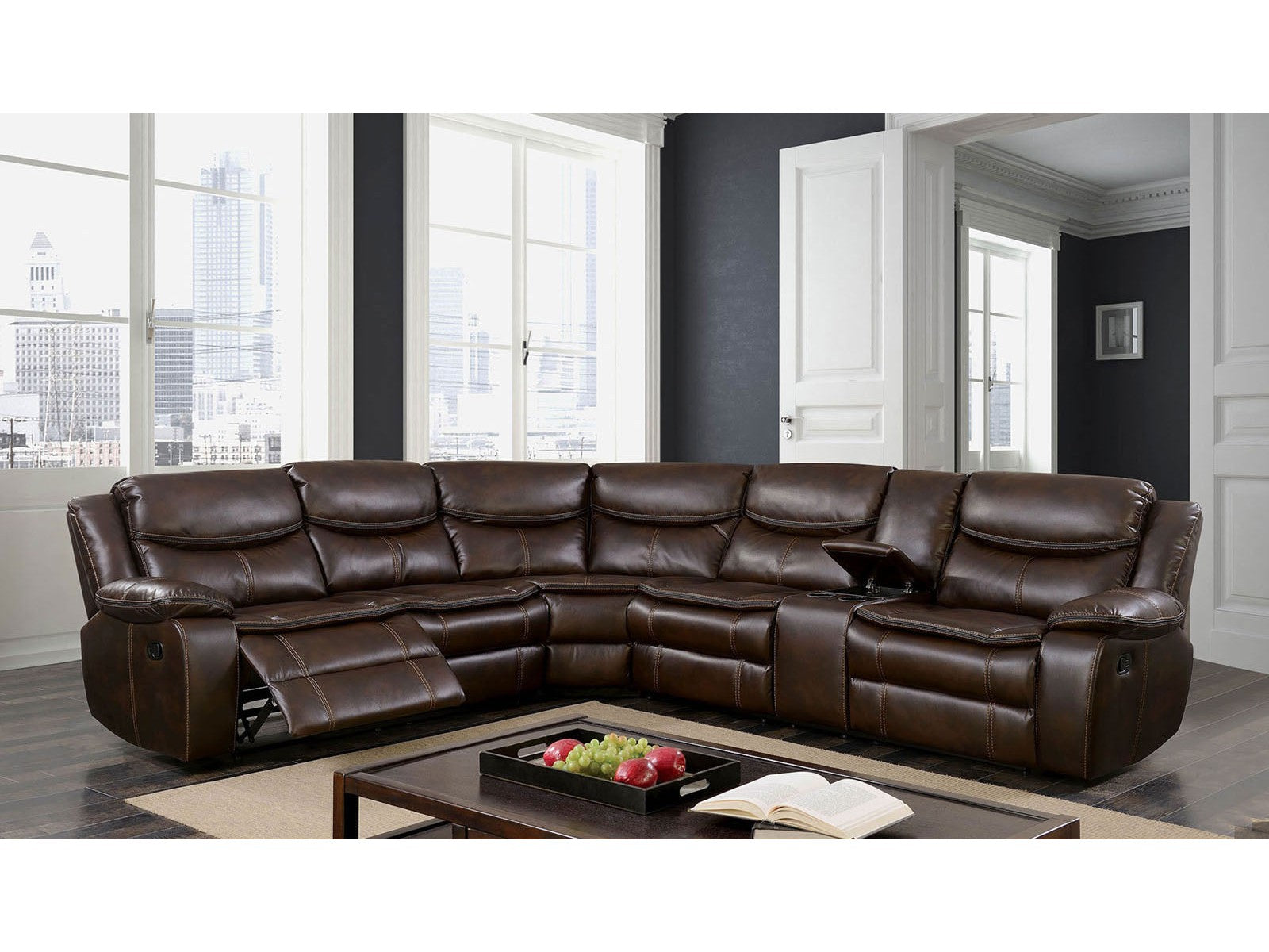 Pollux Brown Sectional - Ornate Home