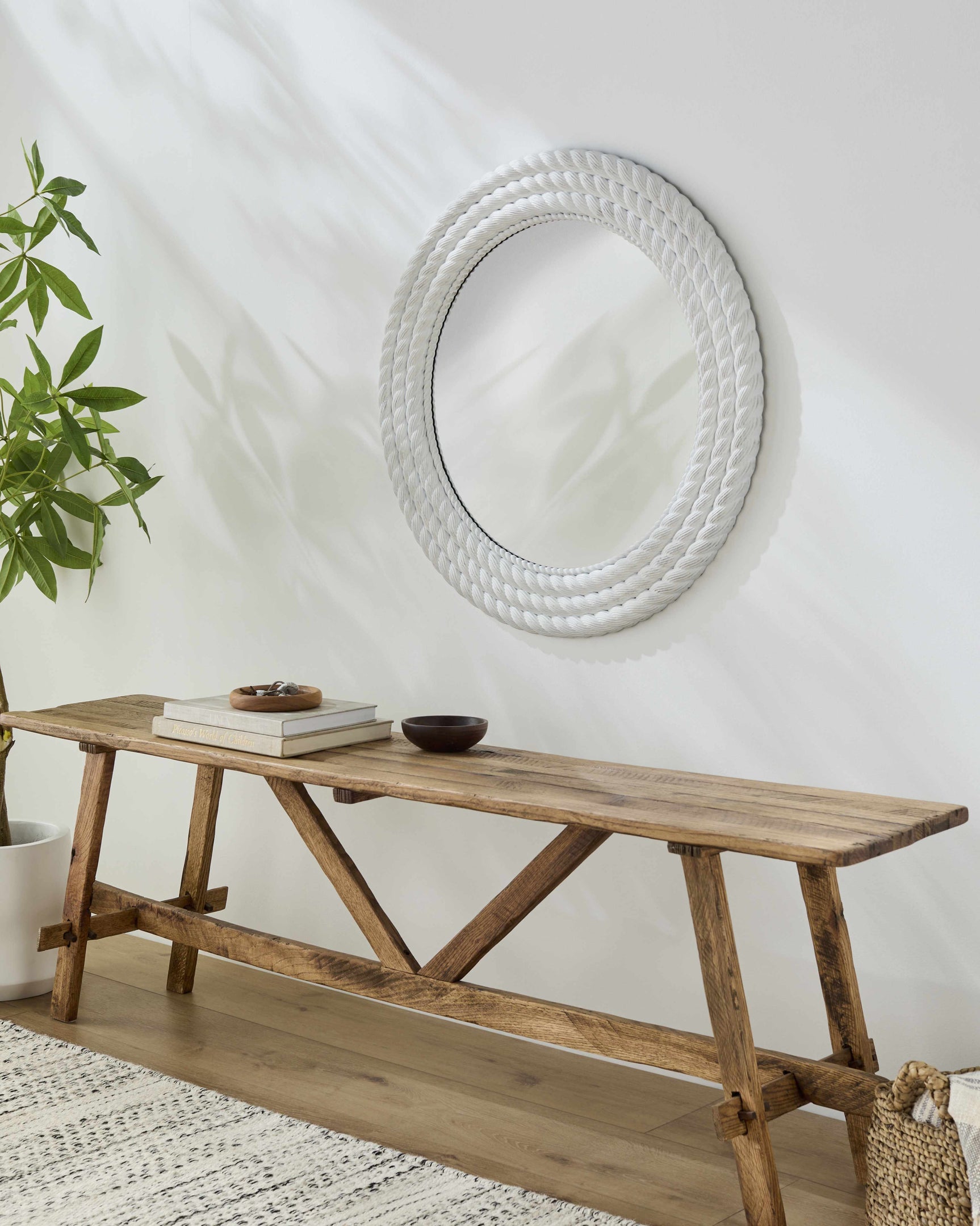 Polverigi Round White Mirror - Clearance - Ornate Home
