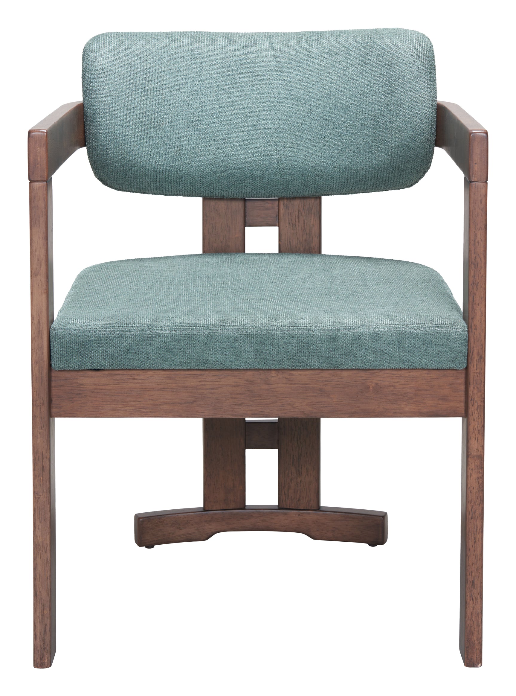 Poly Moss Gray & Walnut Dining Chair - Ornate Home