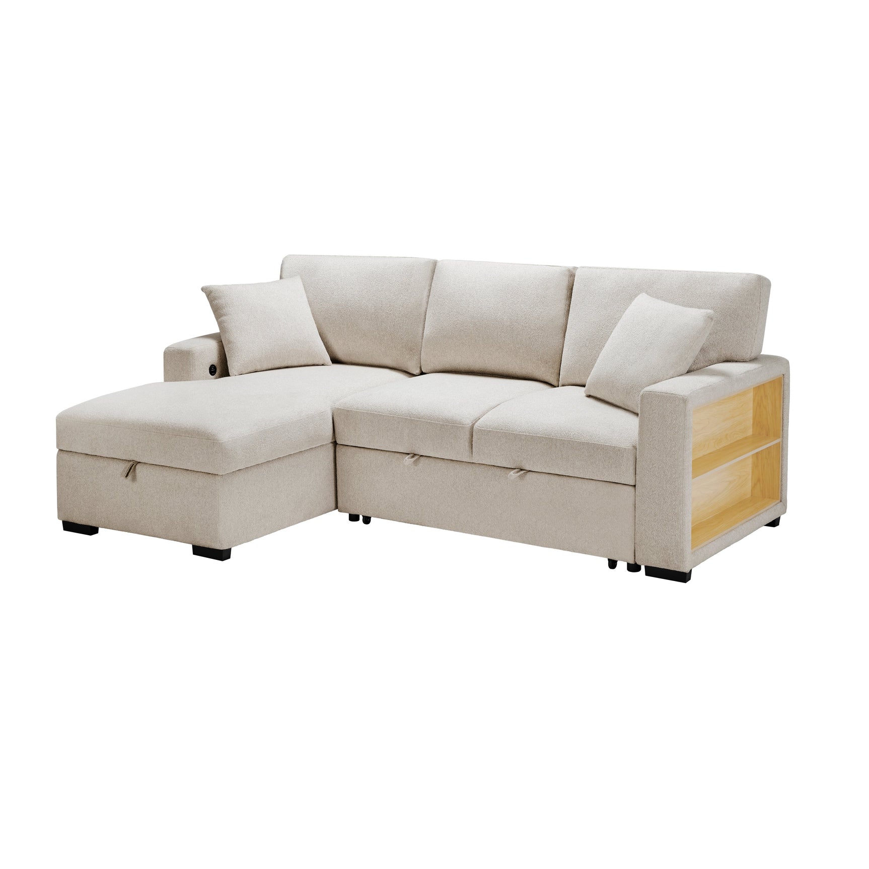 Pompano Beige Sectional with Left Chaise - Ornate Home