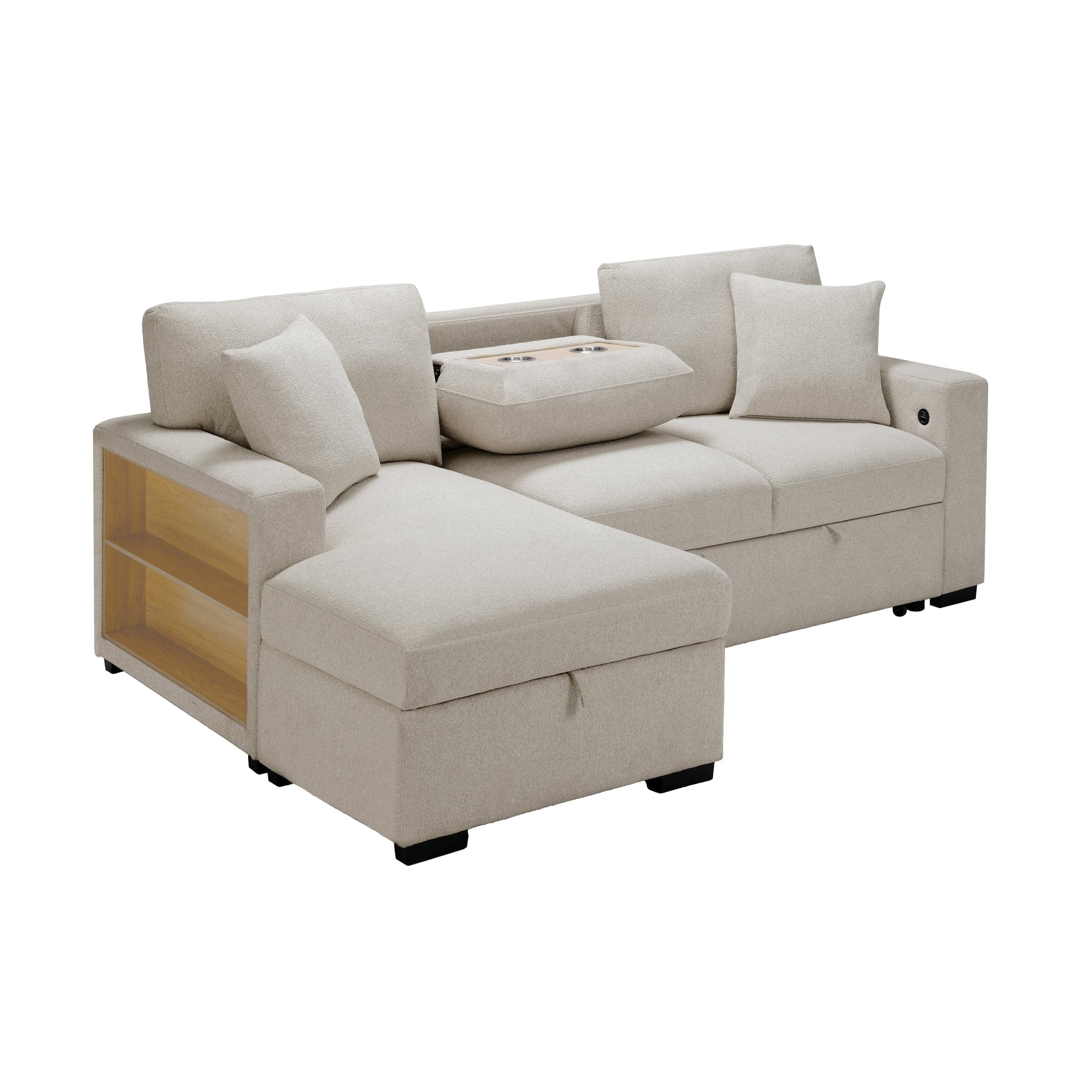 Pompano Beige Sectional with Left Chaise - Ornate Home