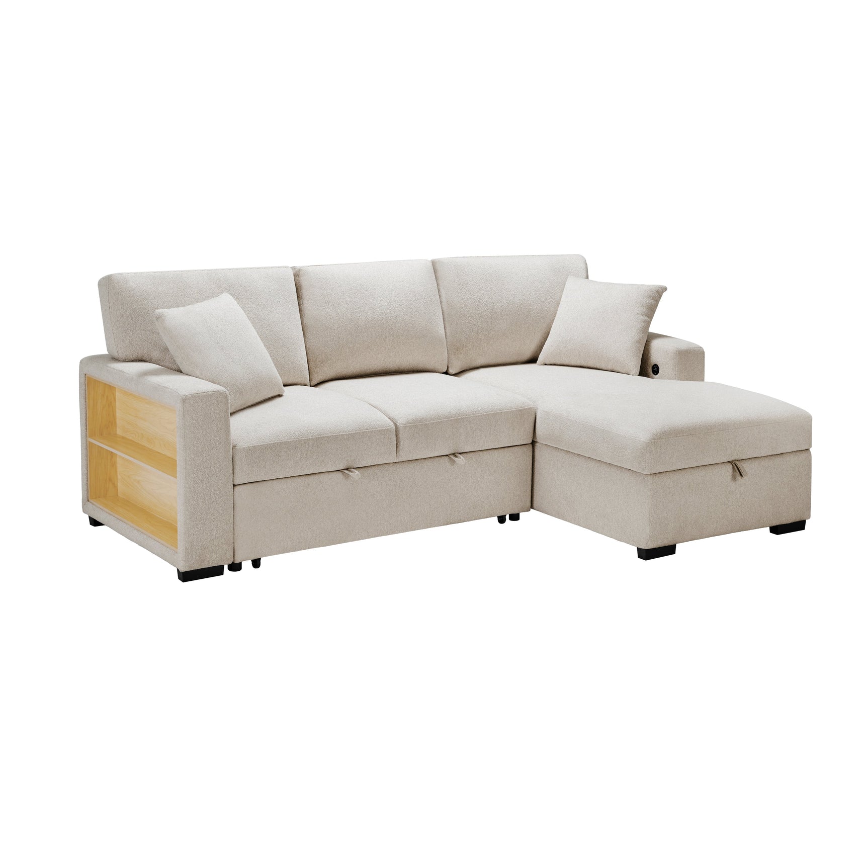 Pompano Beige Sectional with Right Chaise - Ornate Home