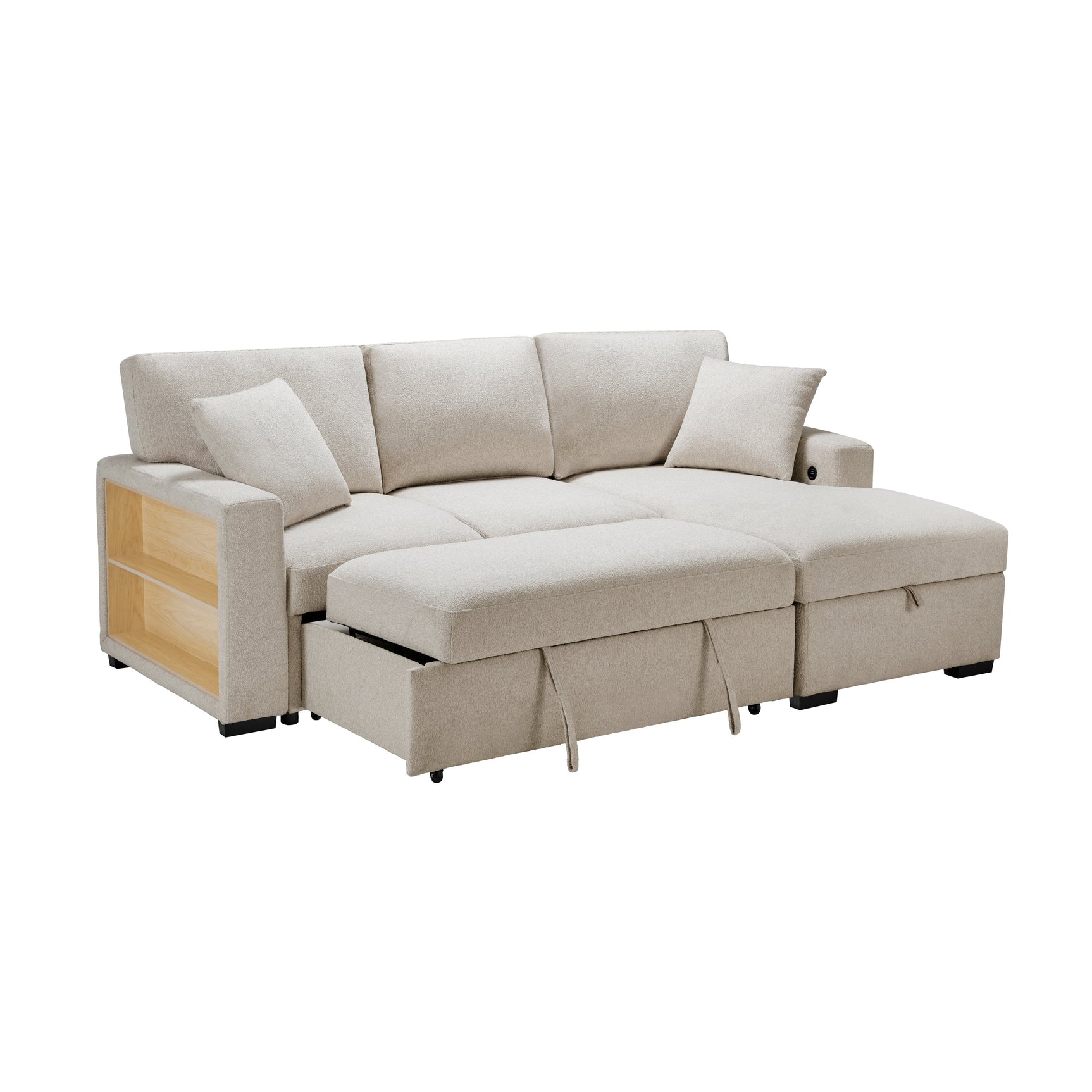 Pompano Beige Sectional with Right Chaise - Ornate Home