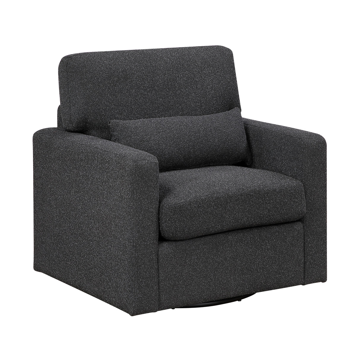 Pompano Black Swivel Chair - Ornate Home