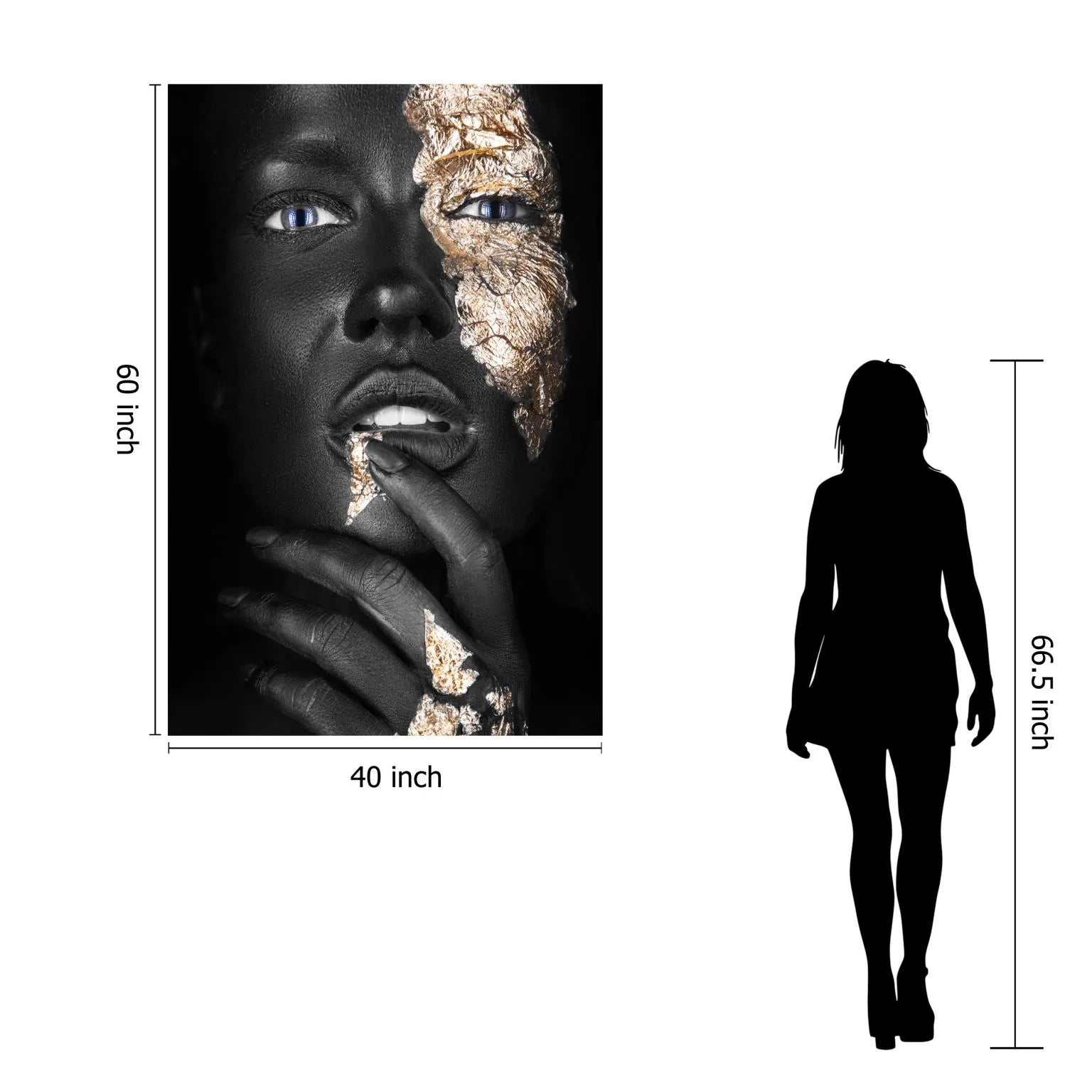 Pondering Gold Tempered Glass w / Foil Wall Art - Ornate Home