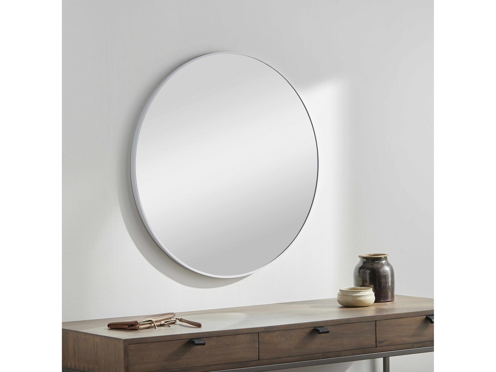Pontalina Round White Mirror - Ornate Home