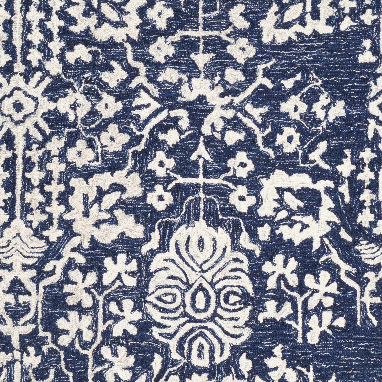 Poole Navy Wool Area Carpet - Ornate Home
