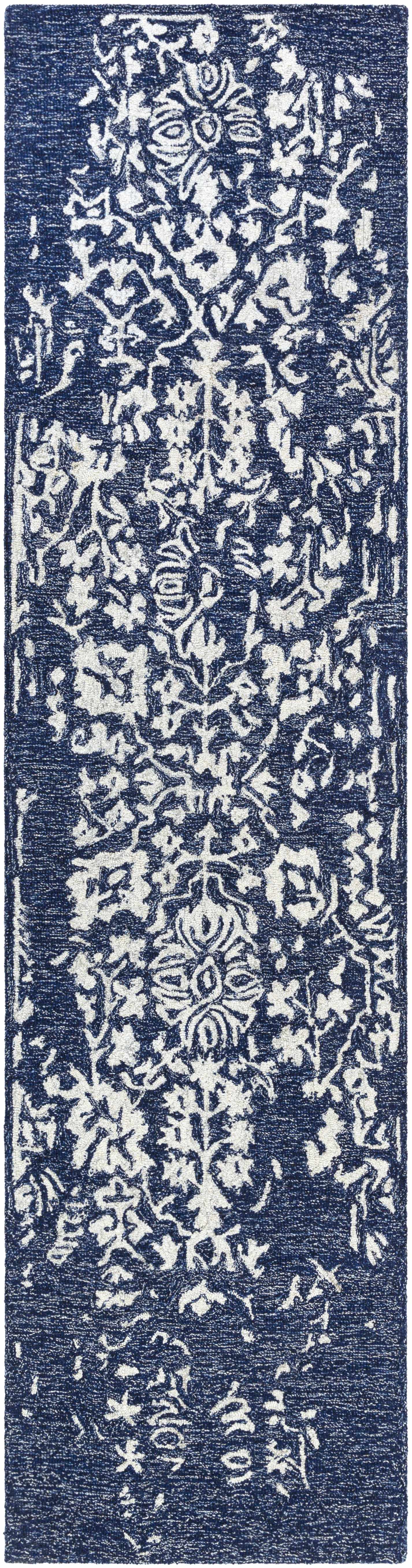 Poole Navy Wool Area Carpet - Ornate Home