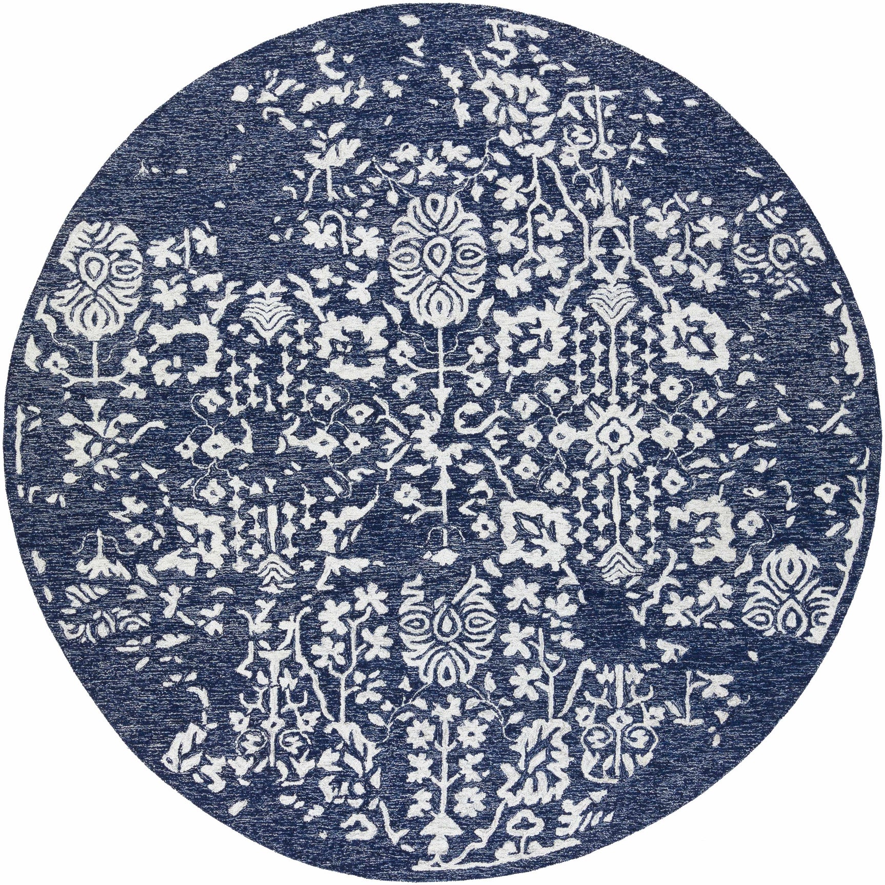 Poole Navy Wool Area Carpet - Ornate Home