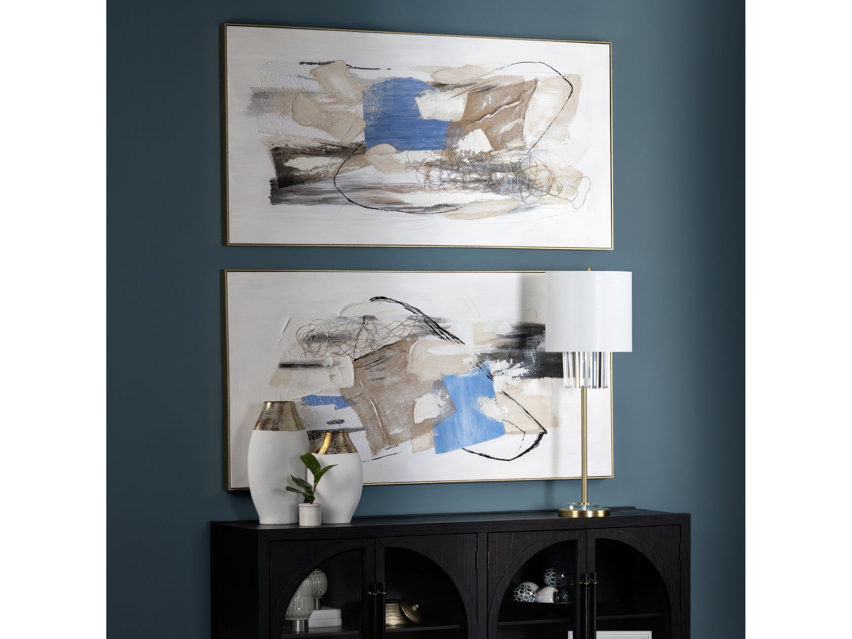 Pop Of Blue Blue/Black Canvas