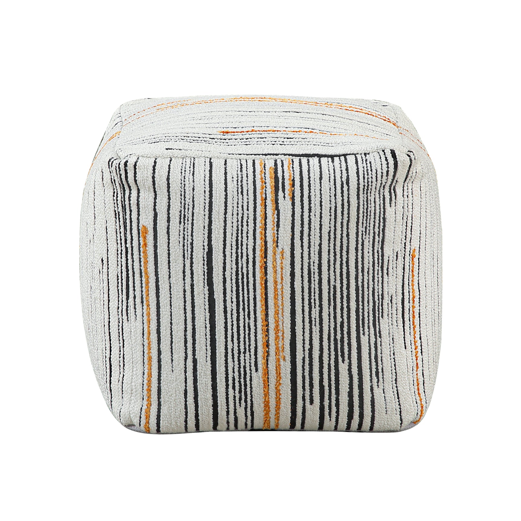 Poplar Multi-color Pouf - Ornate Home