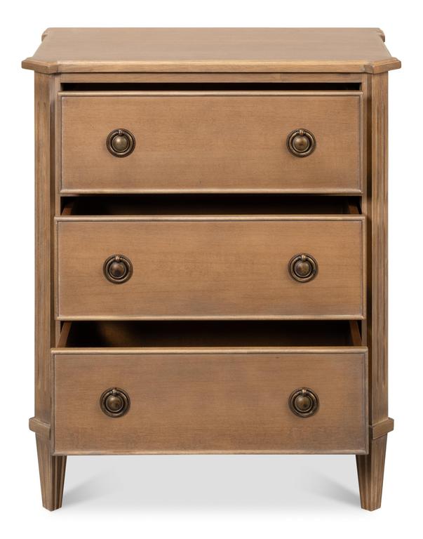 Poppin's Brown Three Drawer Chest - Ornate Home