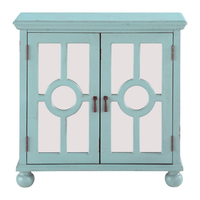 Poppy Antique Aqua Accent Chest - Ornate Home