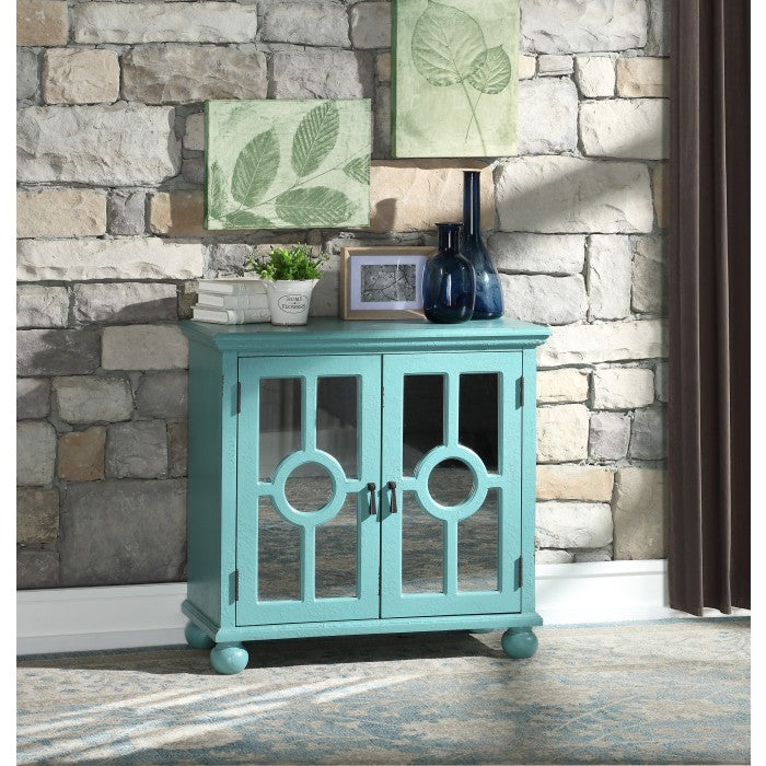 Poppy Antique Aqua Accent Chest - Ornate Home