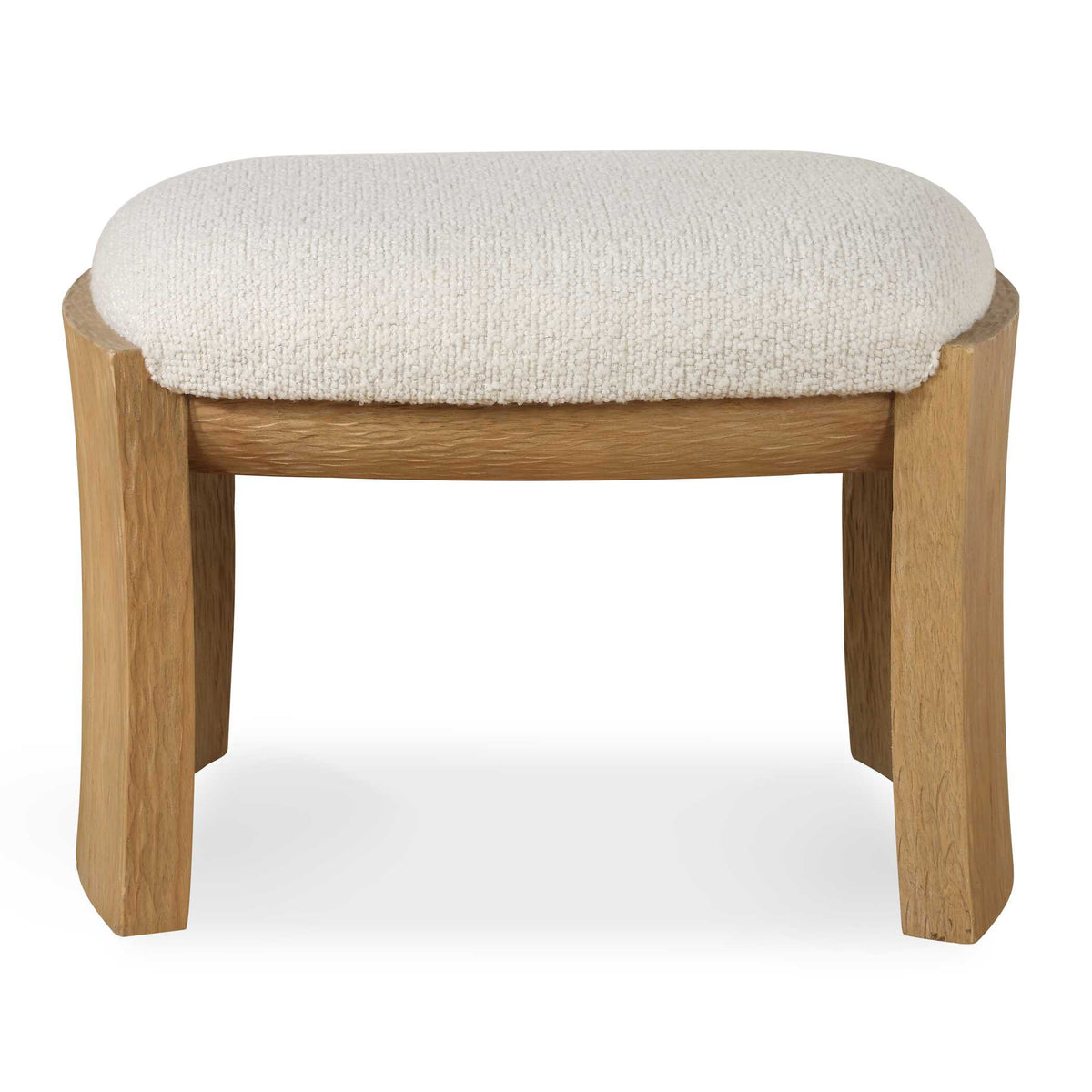 Port White/Woodtone Natural Small Bench - Ornate Home