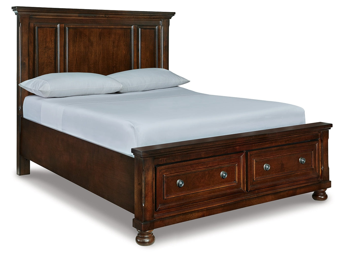 Porter Rustic Brown Queen Panel Storage Bed - Ornate Home