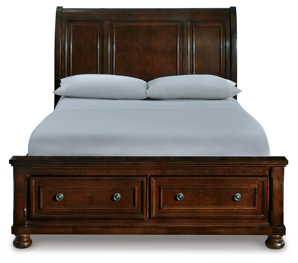 Porter Rustic Brown Queen Sleigh Bedroom Set with Dresser, Mirror, Chest and Nightstand (Online Special Price) - Ornate Home
