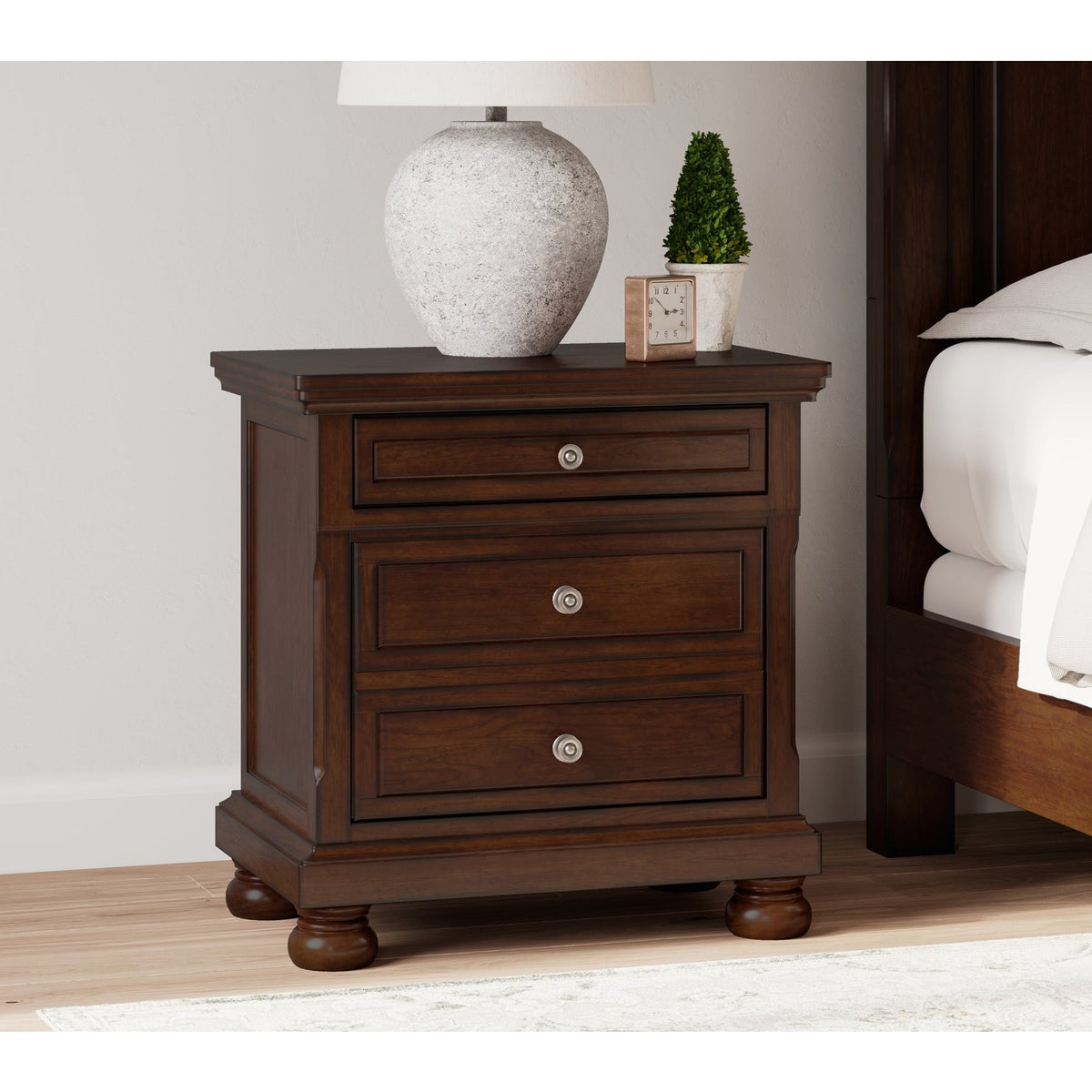 Ashley Furniture Porter Rustic Brown Two Drawer Nightstand (Online ...
