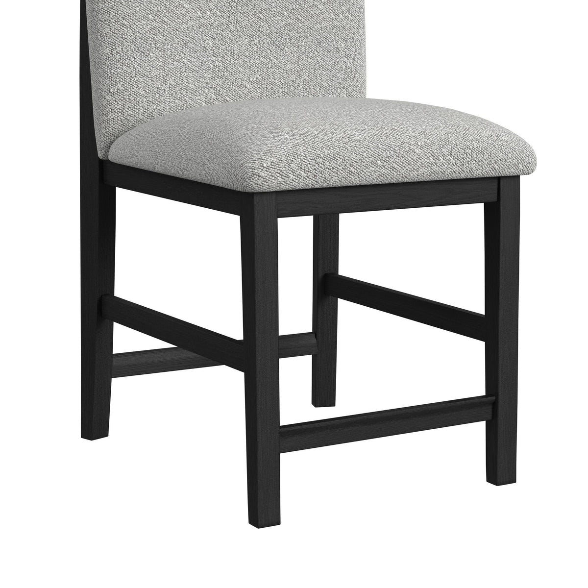 Portland Black/Grey Round Back Counter Stool (Set of 2) - Ornate Home