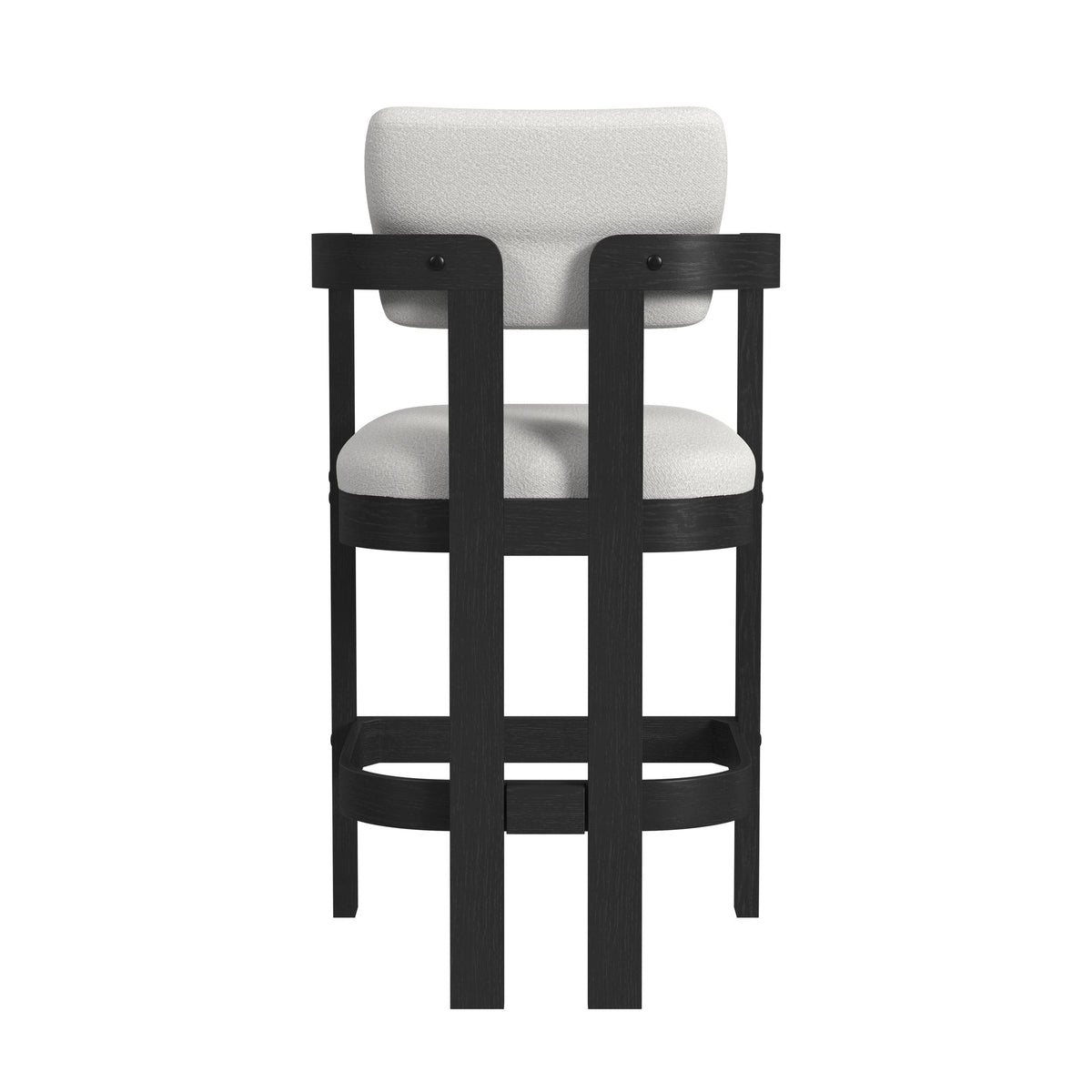 Portland Black/White Arm Barstool (Set of 2) - Ornate Home