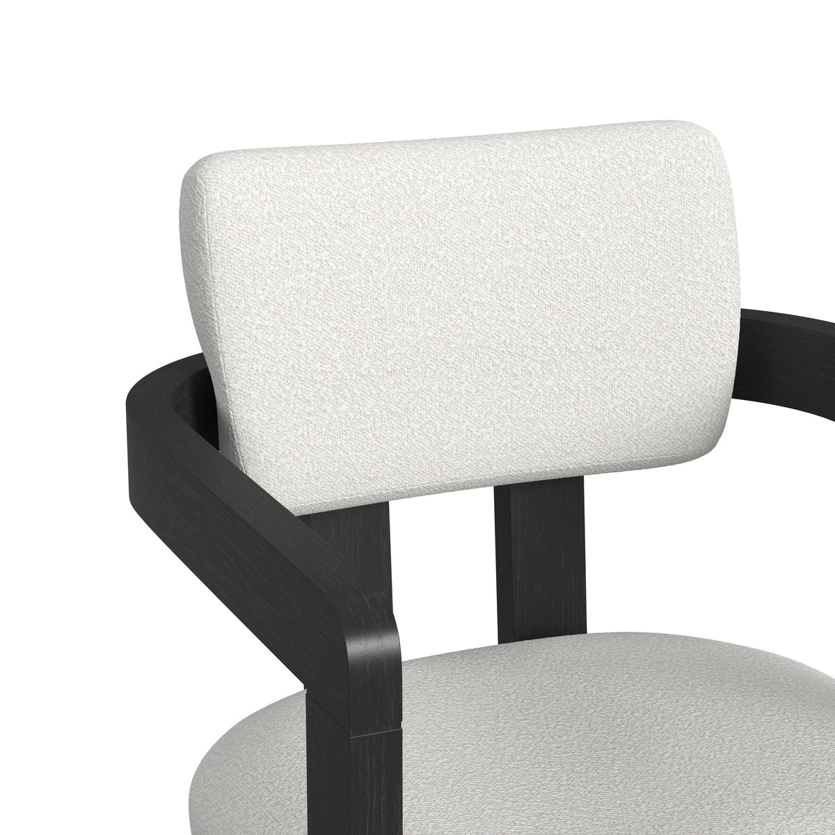 Portland Black/White Arm Barstool (Set of 2) - Ornate Home
