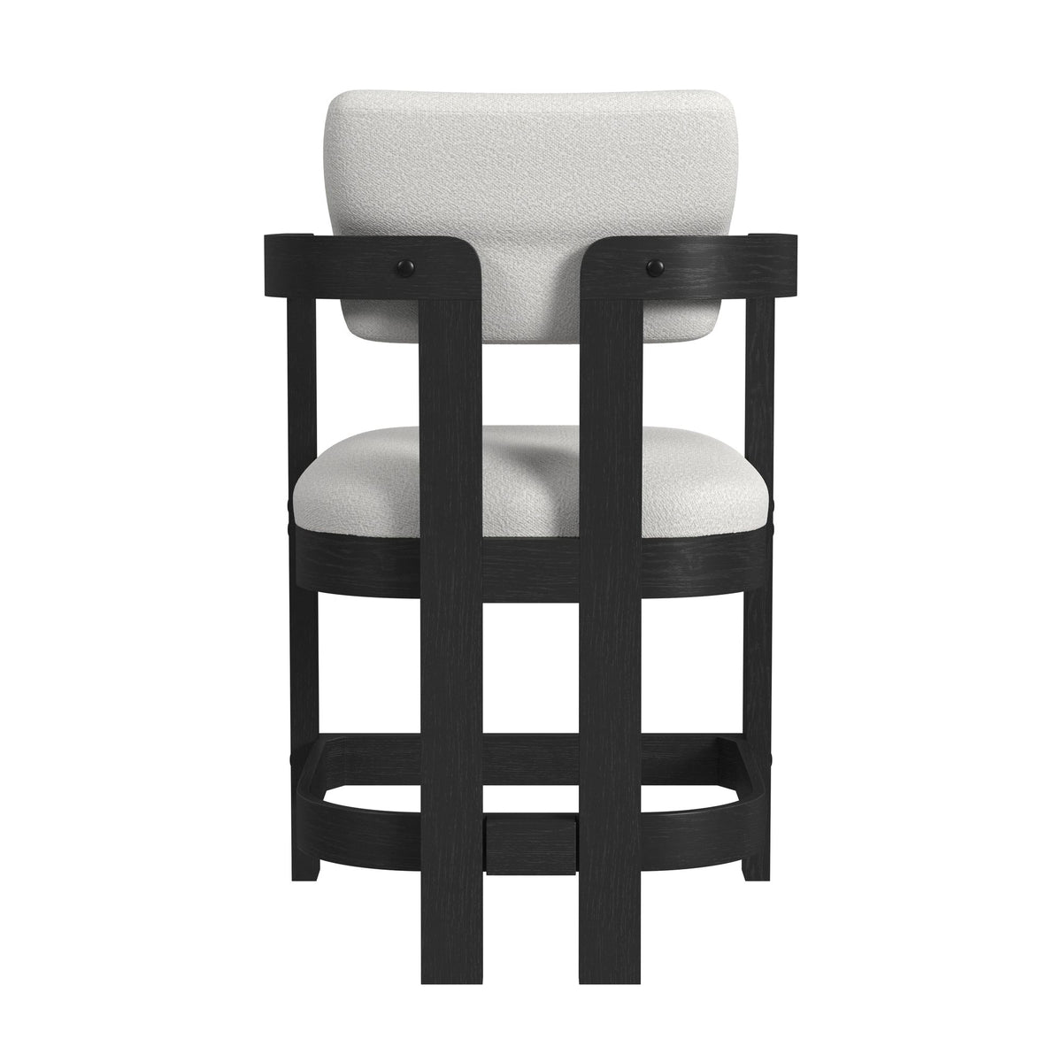 Portland Black/White Arm Counter Stool (Set of 2) - Ornate Home
