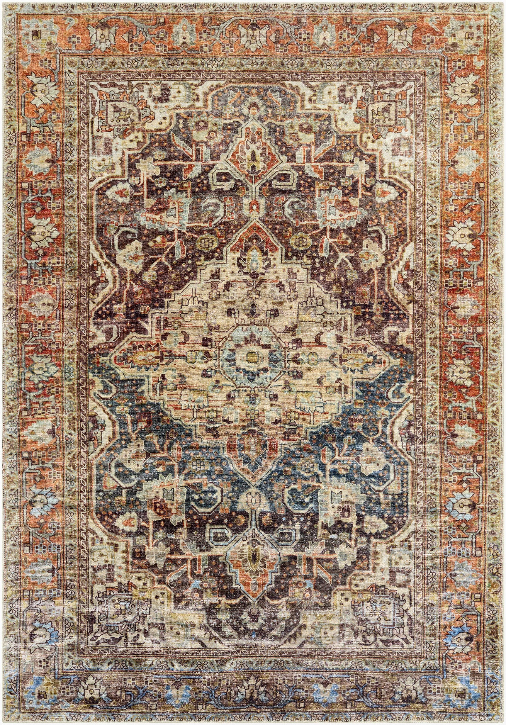 Portlaw Washable Area Rug - Ornate Home