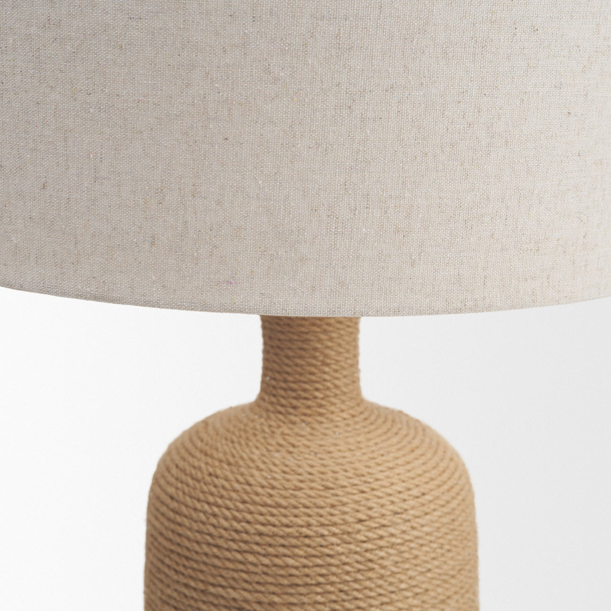 Portofino Cream Abaca Rope Bottle Table Lamp - Ornate Home