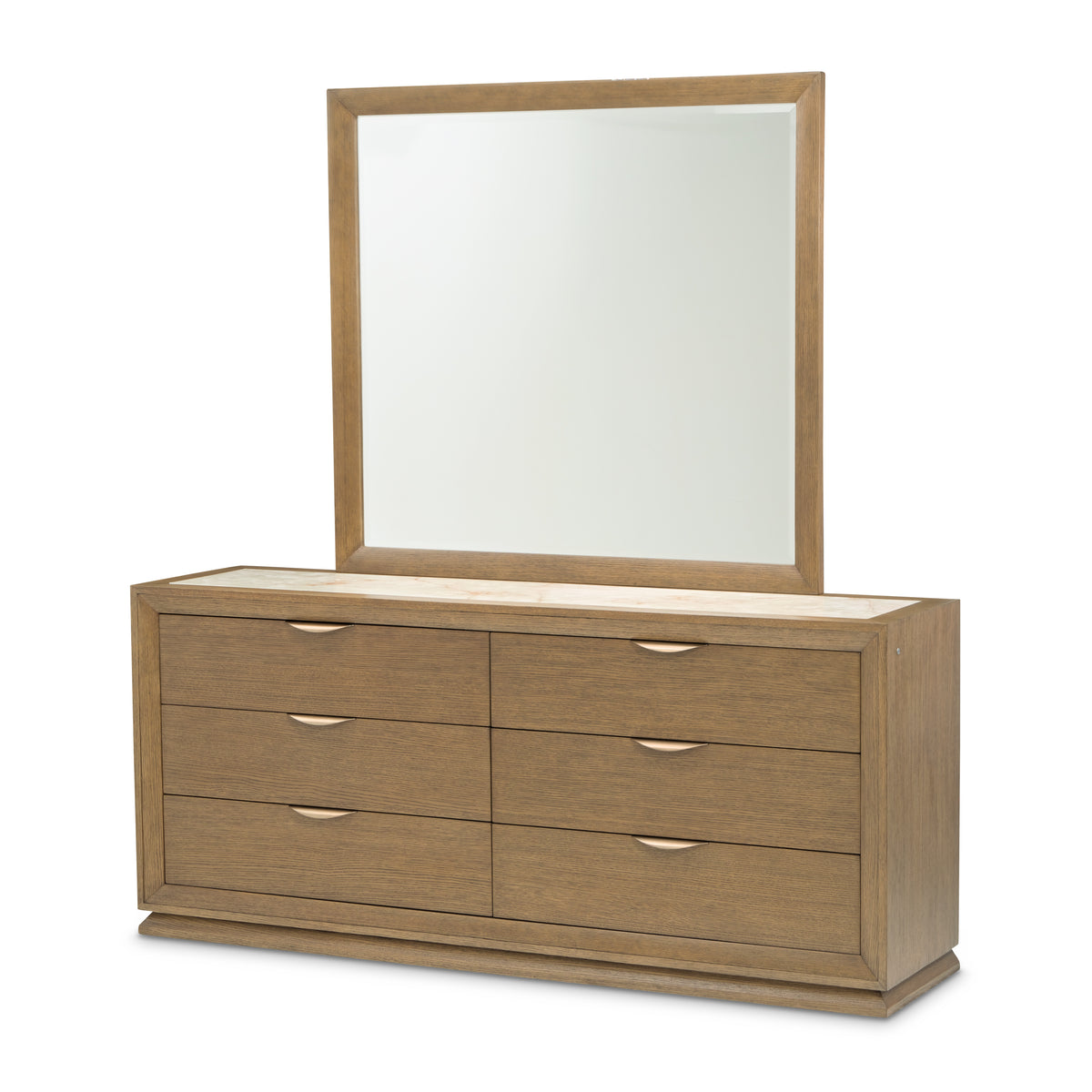 Portrait Sienna Brown Dresser with Mirror