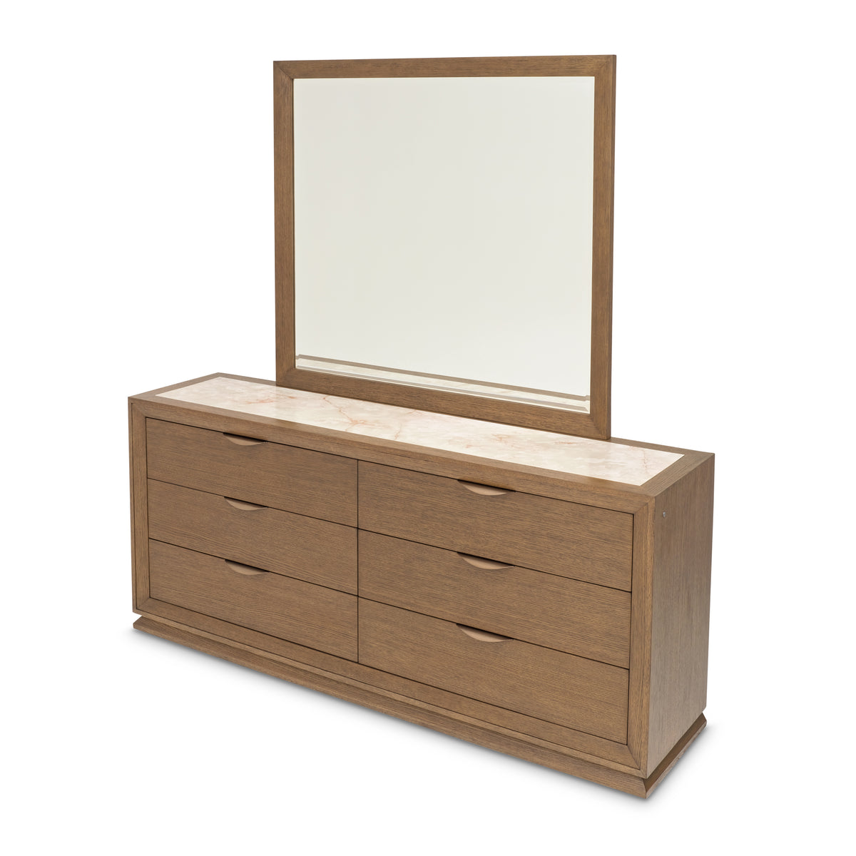 Portrait Sienna Brown Dresser with Mirror