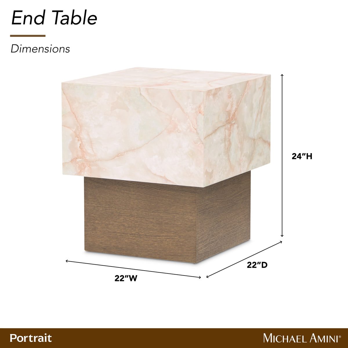 Portrait Sienna Brown End Table