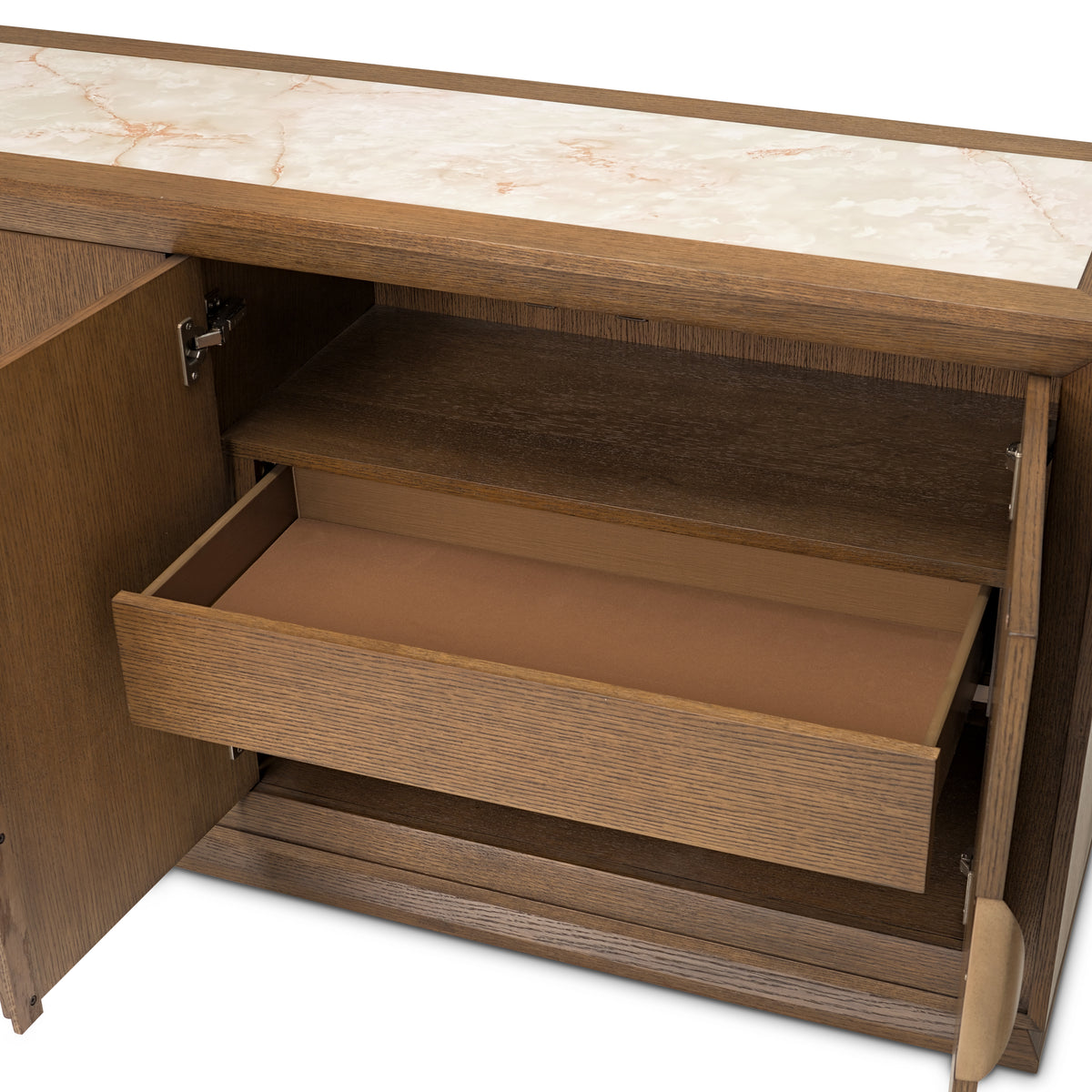 Portrait Sienna Brown Sideboard with LED Lights