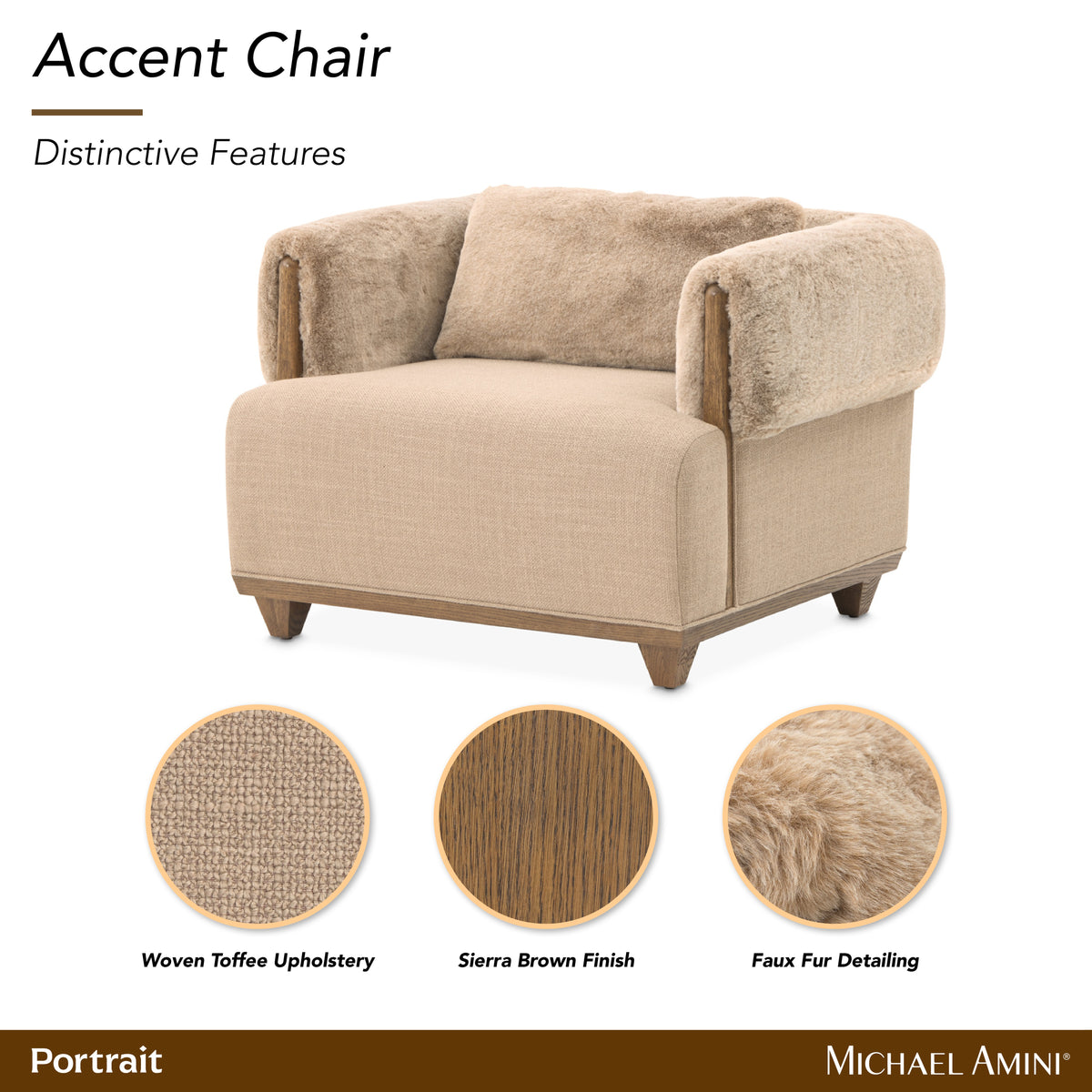 Portrait Sienna Brown/Toffee Accent Chair