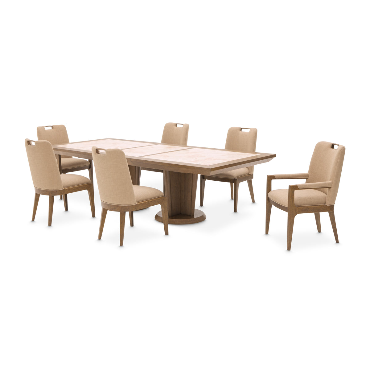 Portrait Sienna Brown Wide Rectangular Dining Table