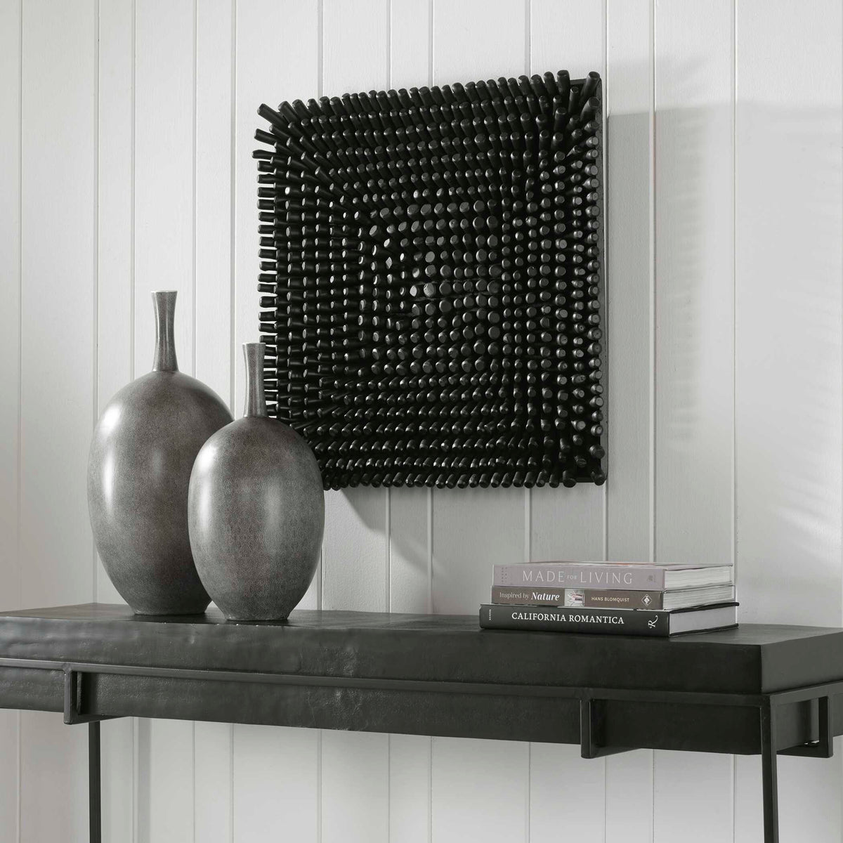 Portside Black Wood Wall Panel - Ornate Home