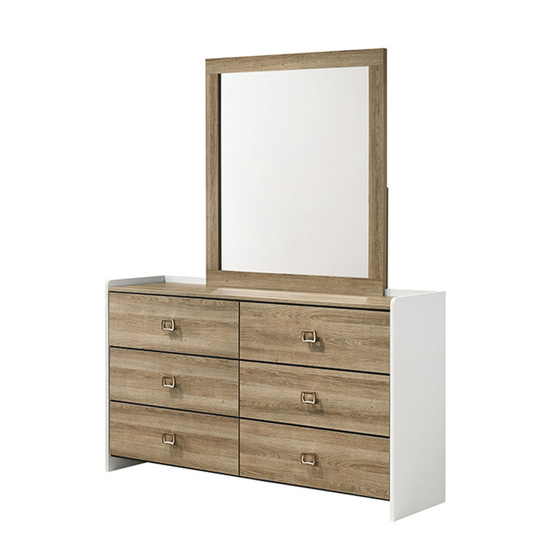 Posey Dusty Oak/White Dresser - Ornate Home