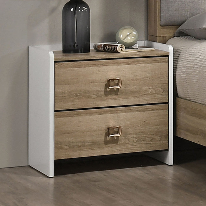 Posey Dusty Oak/White Nightstand - Ornate Home
