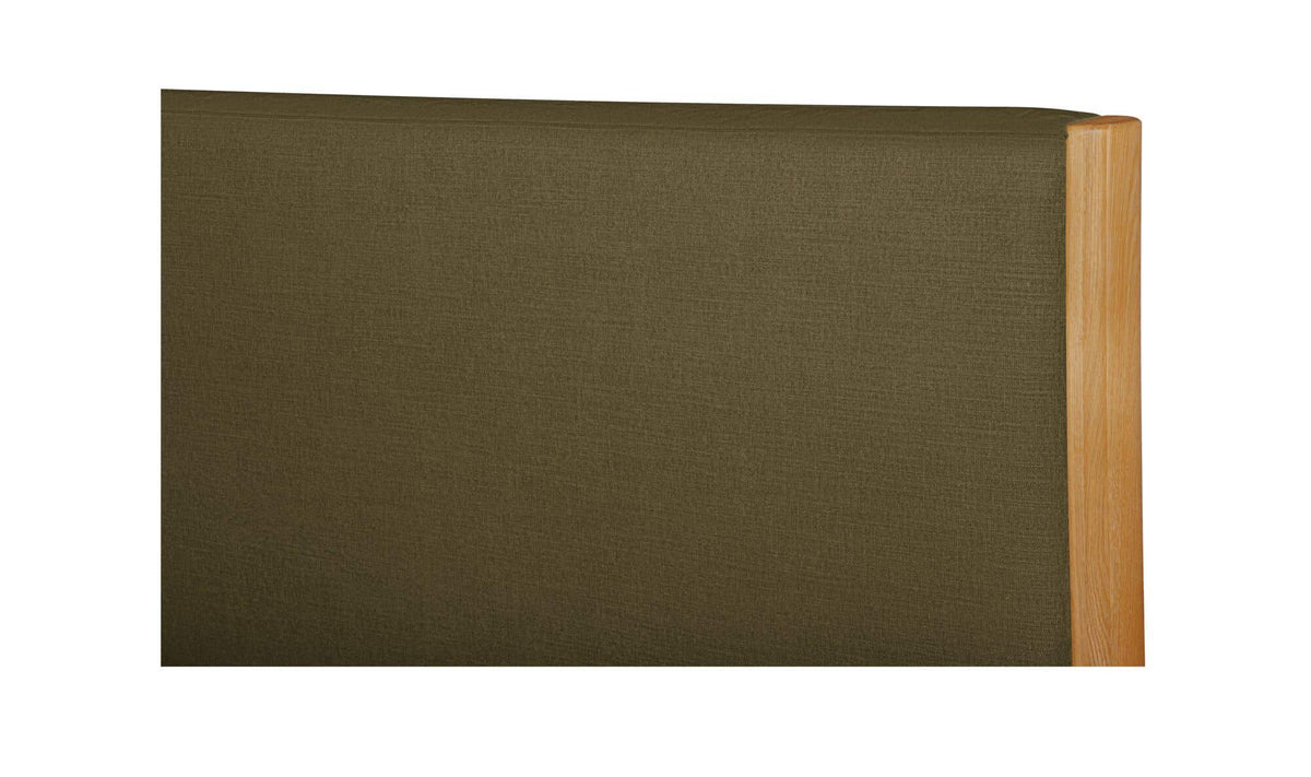 Post Dark Green King Bed Natural Oak - Ornate Home