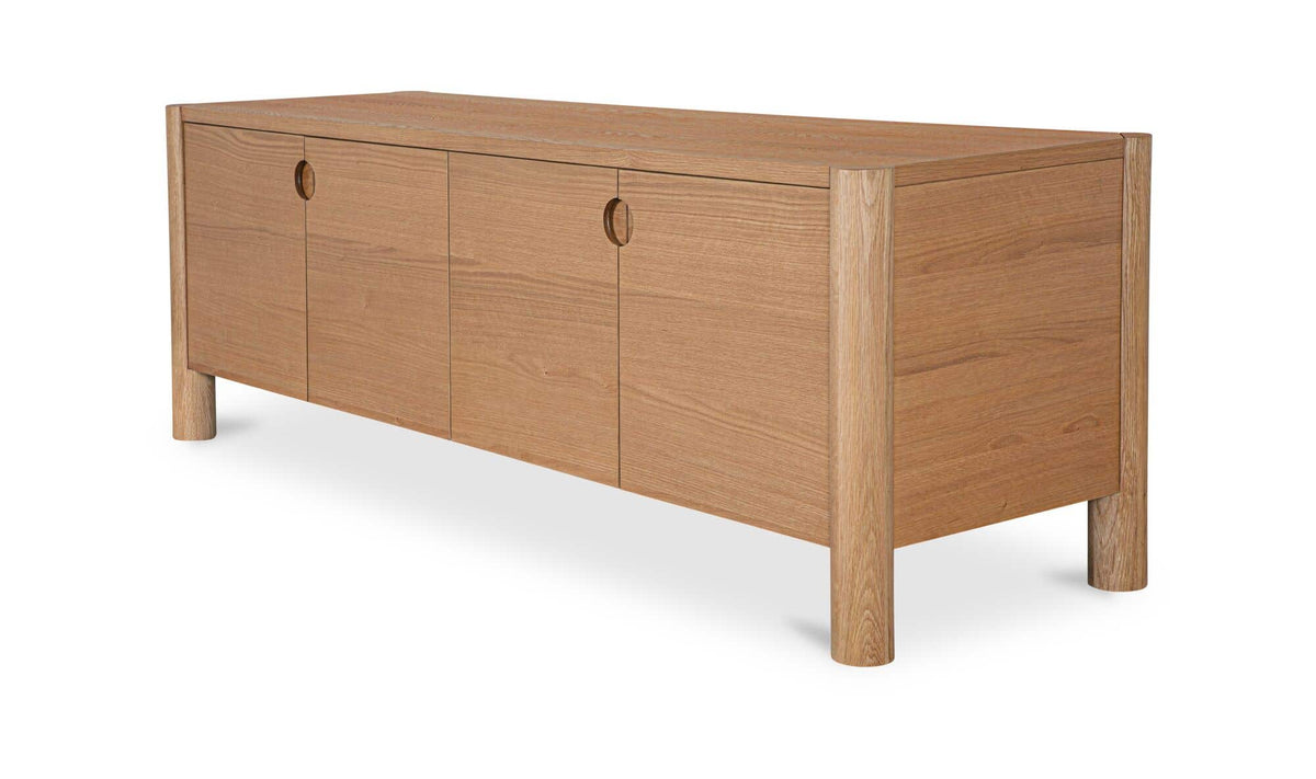 Post Natural Media Unit Oak - Ornate Home