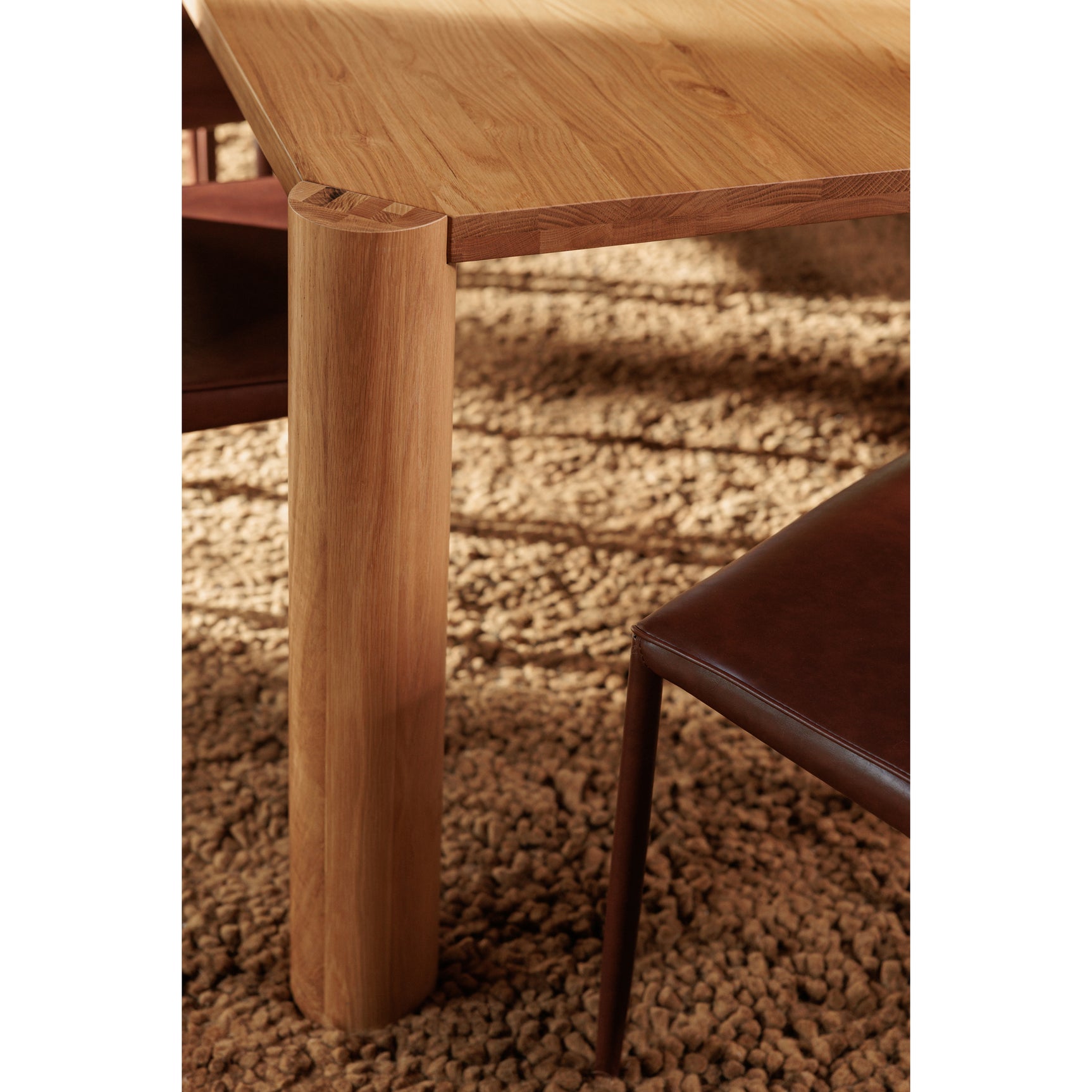 Post Natural Oak Small Dining Table - Ornate Home