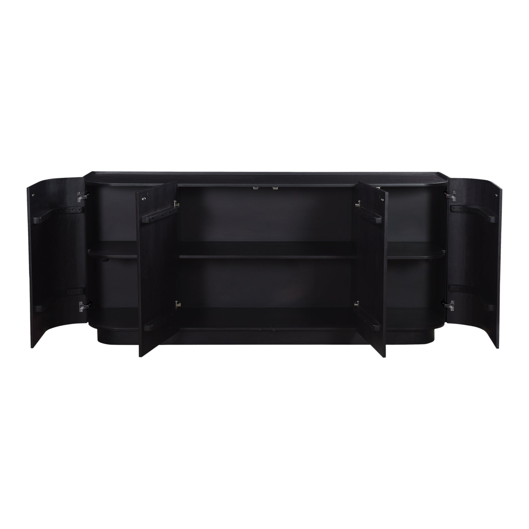 Povera Black 4 Door Sideboard - Ornate Home