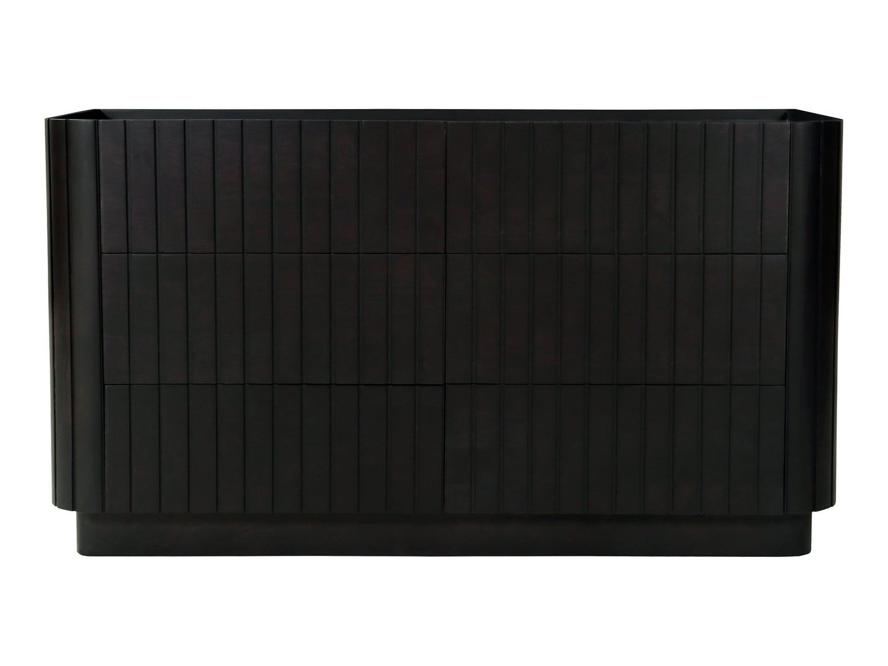 Povera Black 6 Drawer Dresser - Ornate Home