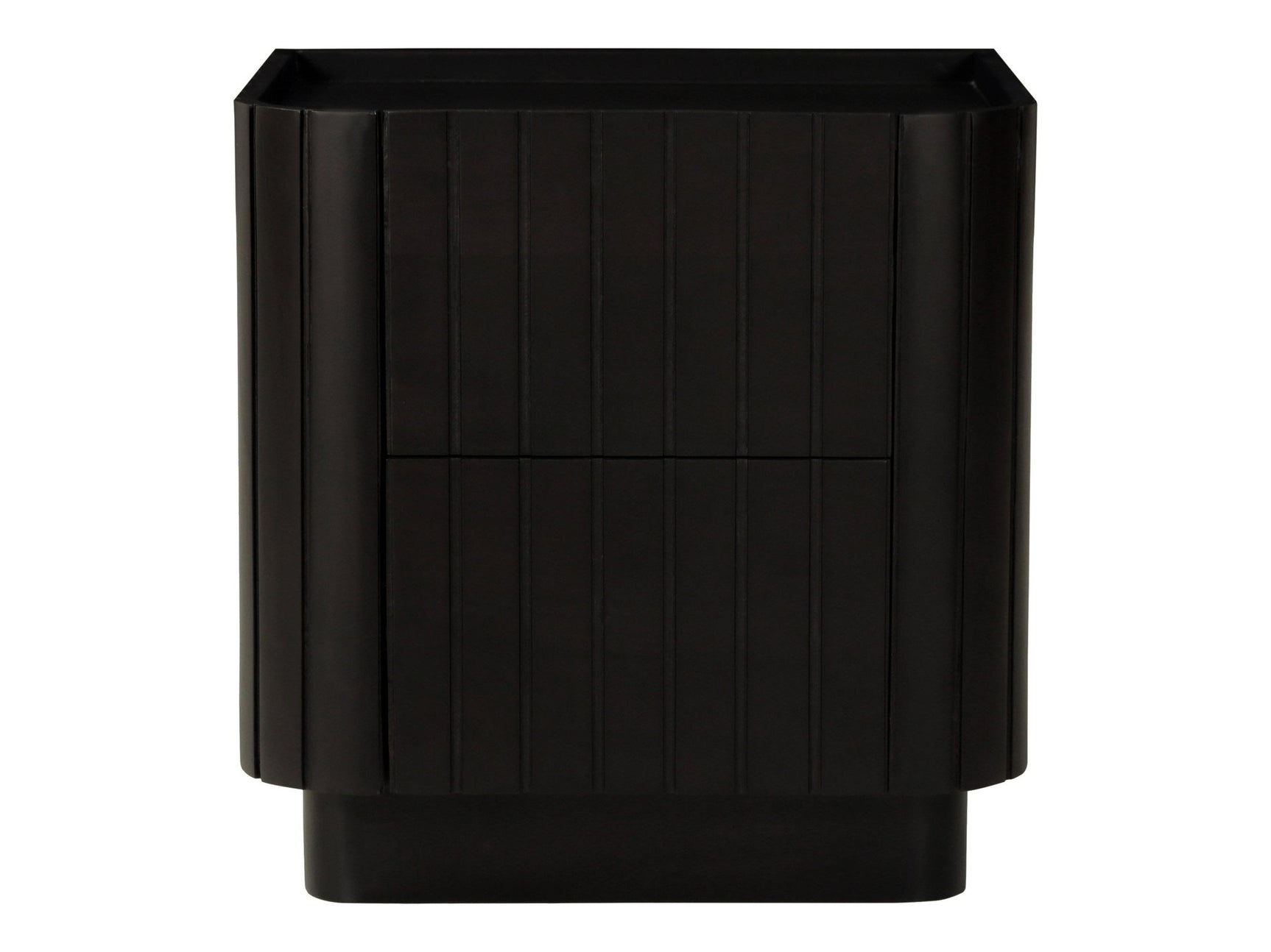 Povera Black Nightstand - Ornate Home