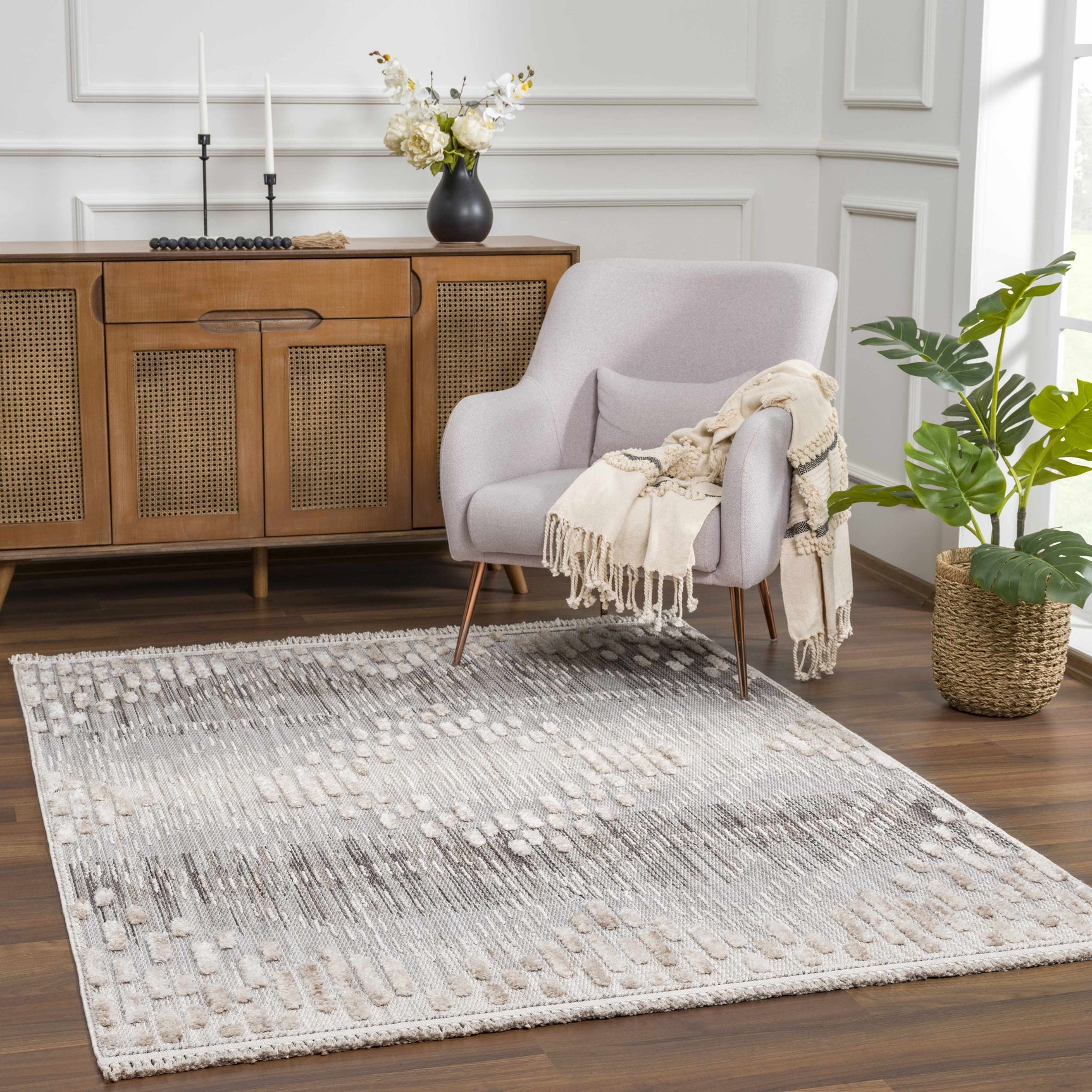 Poydras High-Low Rustic Rug - Ornate Home