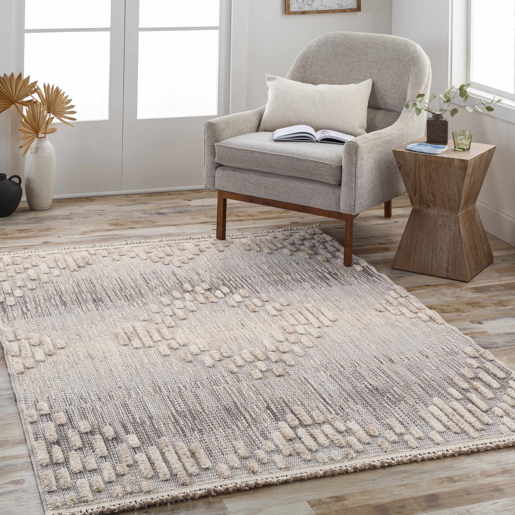 Poydras High-Low Rustic Rug - Ornate Home