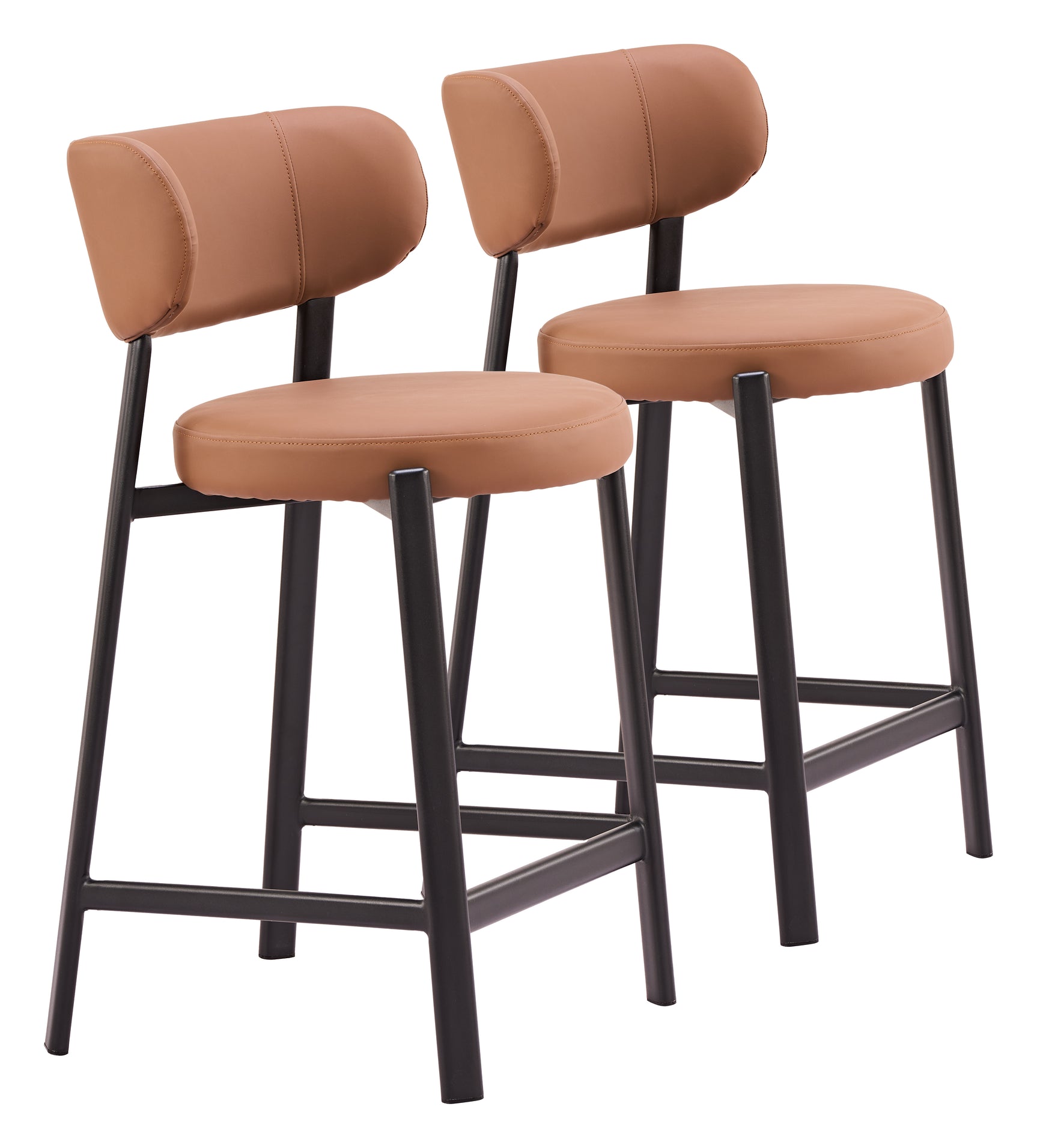 Prairie Brown Counter Stool (Set of 2)