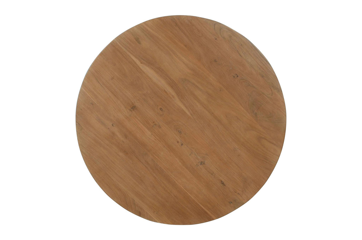 Prelude Suede/Walnut Round Dining Table w/ 4 Wright Chairs - Ornate Home