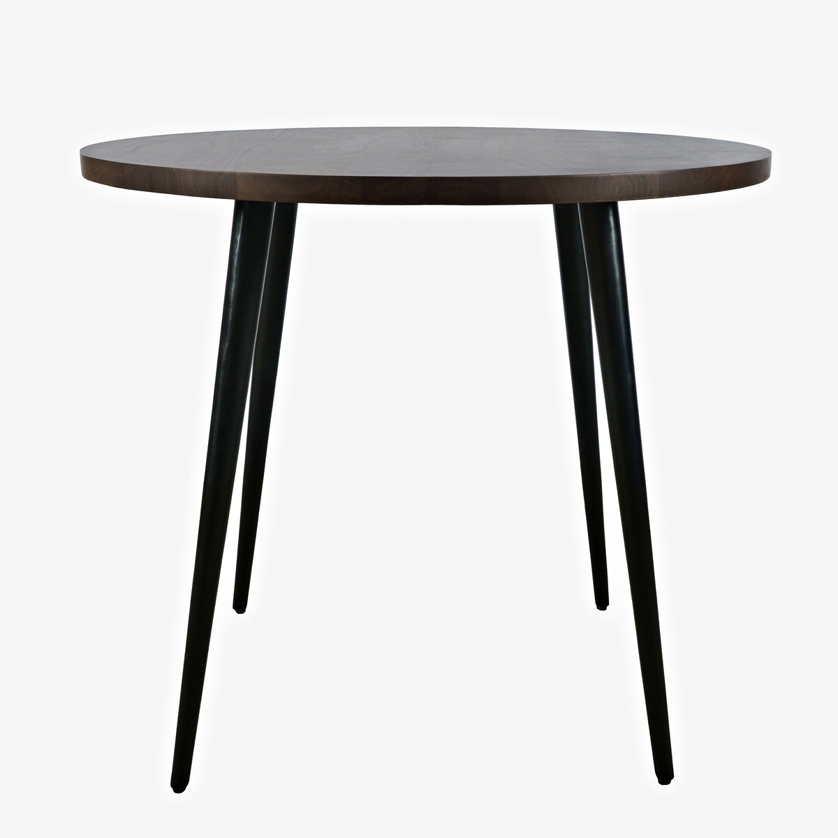 Prelude Walnut/Grey Round Counter Dining Table w/ 4 Maddox Stools - Ornate Home