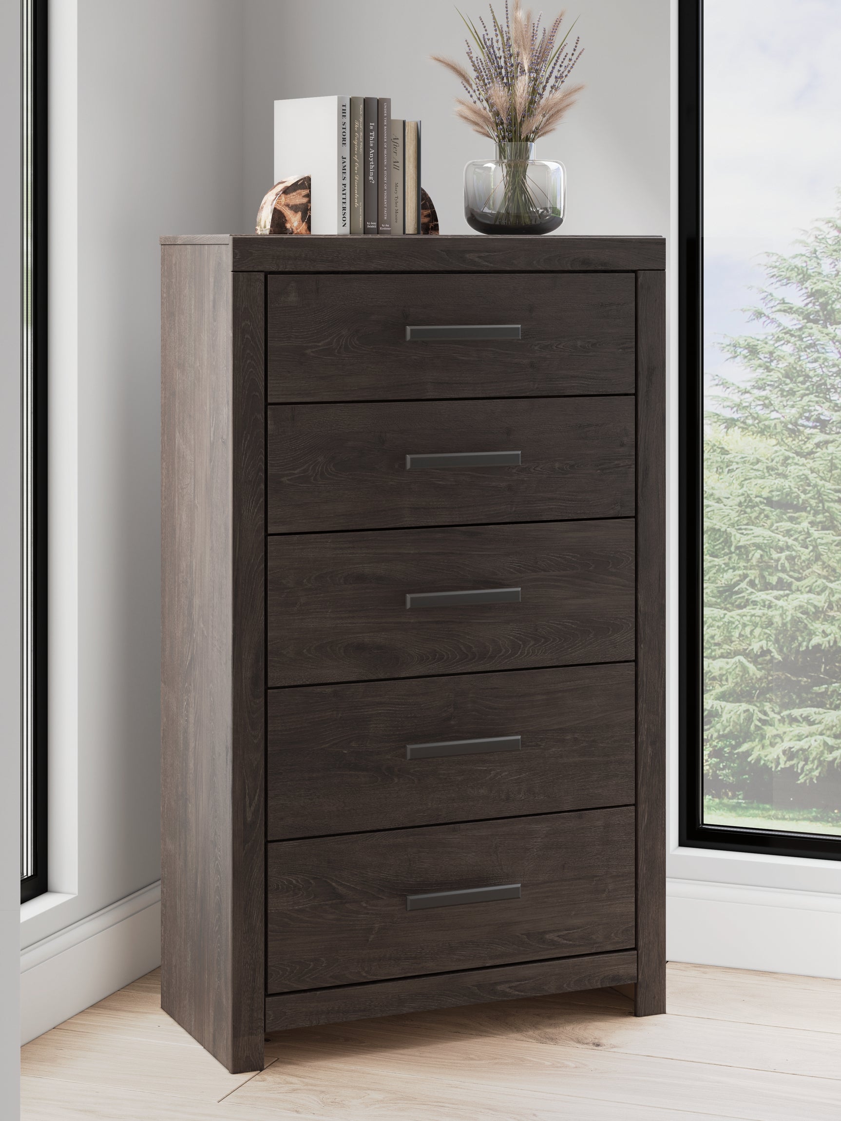 Prendonea Charcoal Chest of Drawers - Ornate Home