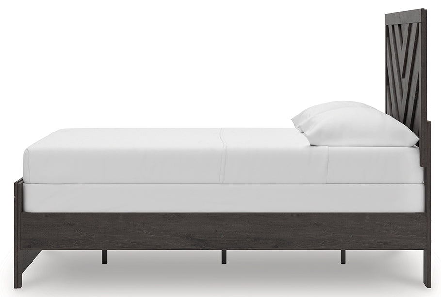 Prendonea Charcoal Full Panel Bed, Dresser and Mirror (Online Special Price) - Ornate Home
